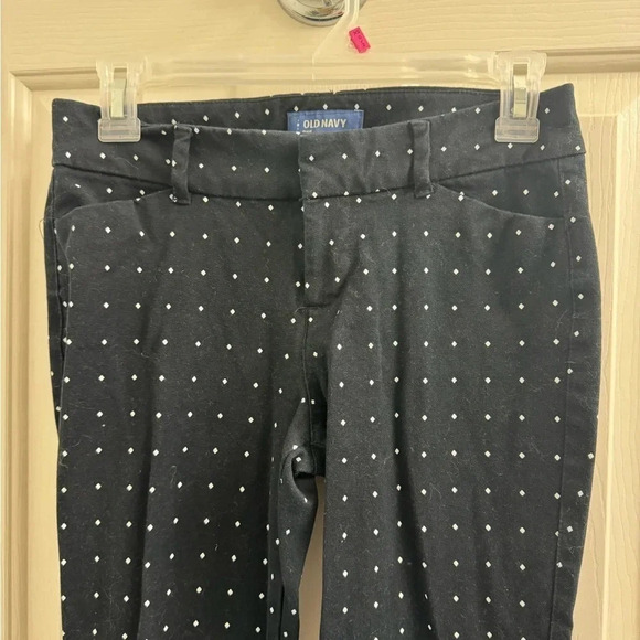 Old Navy Pixie Pants Regular skinny Mid Rise ankle cropped pants polka dots - Picture 3 of 8